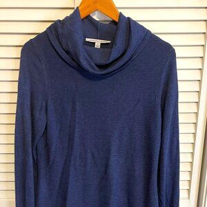 Adrienne Vittadini Blue Ribbed Sweater Size Small